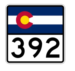 Colorado State Highway 392 Sticker Decal R2251 Highway Sign - Picture 1 of 1