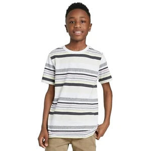 CAT & JACK Boys T-shirt Stripe Lightweight Short Sleeve Top - Picture 1 of 10