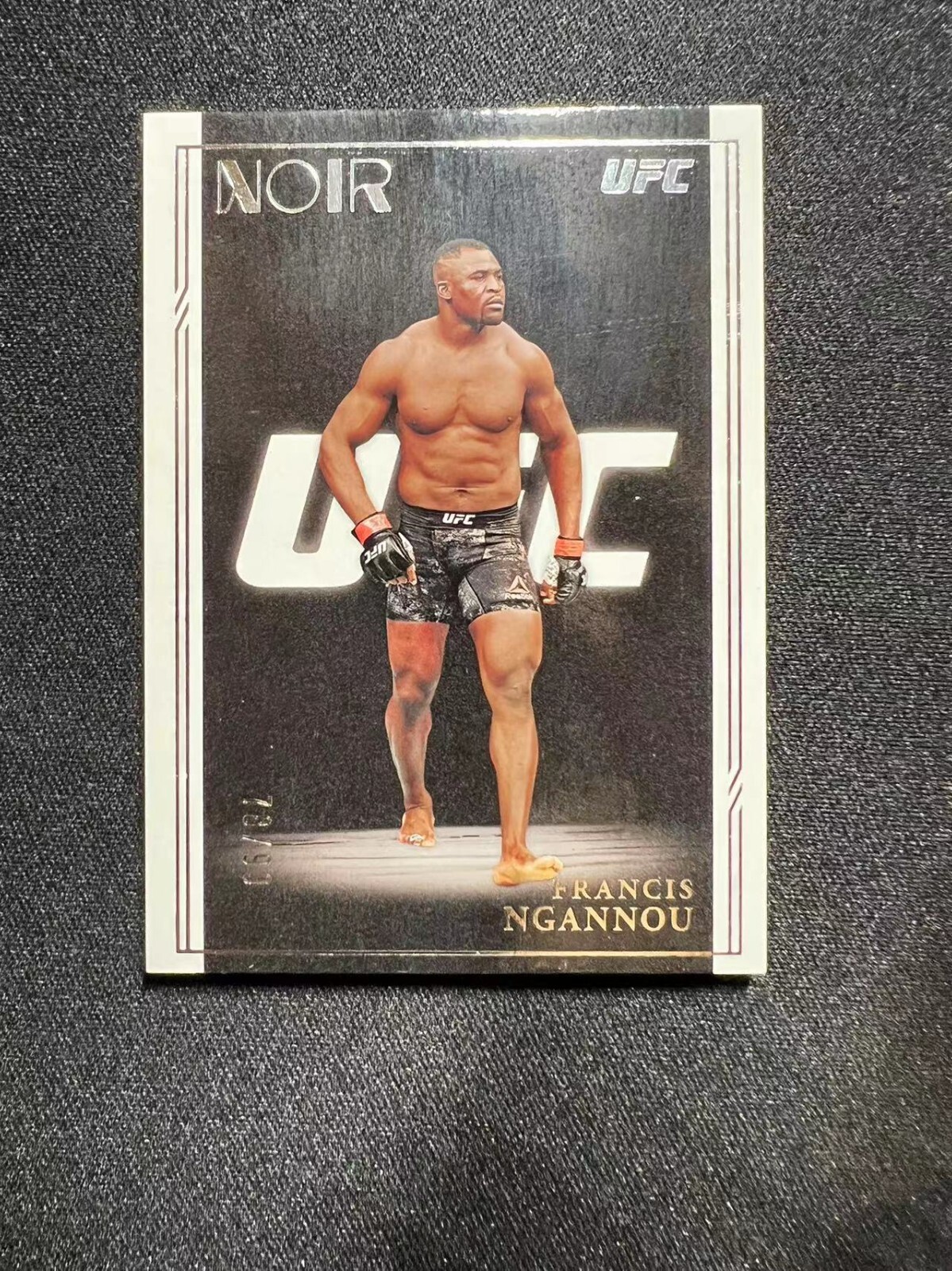Francis ngannou Panini 2021 Chronicles UFC Noir Base 78/99 #308