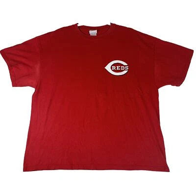 复古 Y2K Majestic MLB 辛辛那提红人队 T 恤尺寸 2XL #19 加托红色 — 第 1/4 张图片