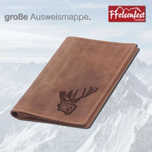 Ausweishülle Leder Jagd-Motiv I Jagdscheinhülle Jagdscheinmappe Ausweismappe - Picture 1 of 5