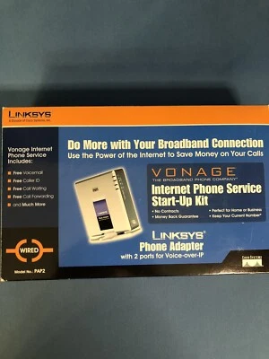 Linksys Phone Adapter Vonage with 2 Port For Voice Over IP VOIP PA ~NEW & Sealed - Image 1 of 4