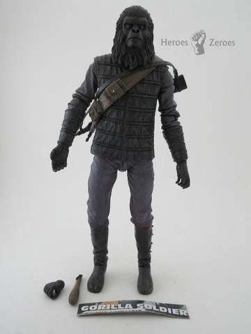 NECA Planet of the Apes GORILLA SOLDIER 7-in Figure Complete with Weapons Hands Cover