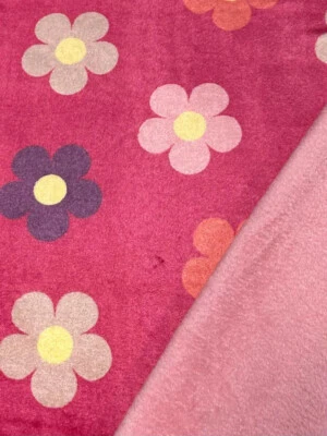 Fleecestoff Teddy Blume doppelseitig Breite 145 cm - Bild 1 von 4