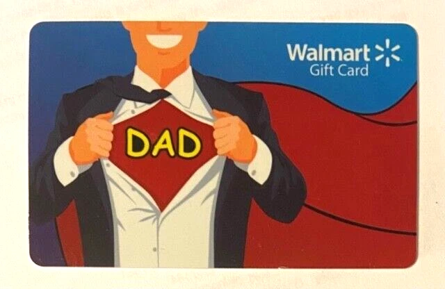 Walmart DAD Father's Day Superman Red Cape Foiled 2017 Gift Card FD-56565 - Image 1 of 1