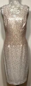 CALVIN KLEIN NEW Women's Ombre Deep V-neck Sequin Sheath Dress Size 4 - Picture 1 of 2