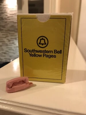 NIP Southwestern Bell Yellow Pages Playing Cards & Pink Telephone for Keyring - Image 1 of 4