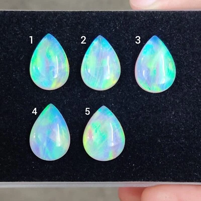 Aurora Opal Doublet Pear Chobochon Smoothies 35.87 Carat Flatback - Image 1 of 4