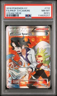 POKEMON STEAM SIEGE PROFESSOR SYCAMORE #114 FULL ART PSA 8 (OC) NM #114605257 - Image 1 of 2