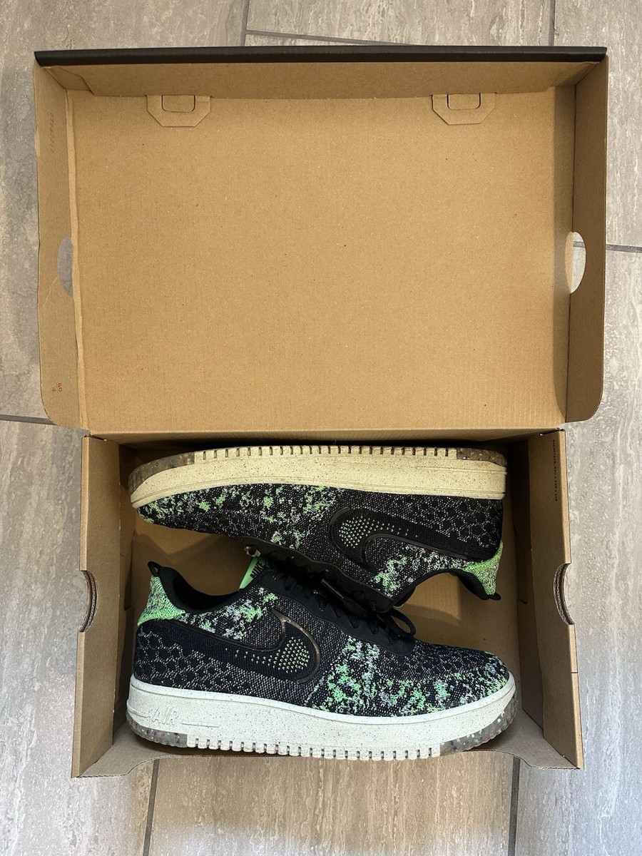 Nike Air Force 1 Crater Flyknit Next Nature Black Volt for Nike Air Force 1 Crater Flyknit Next Nature Black Volt for