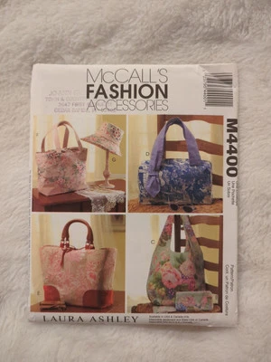 McCall’s Fashion Accessories Pattern M4400 Bags Hat Totes Laura Ashley Designs  - Image 1 of 4