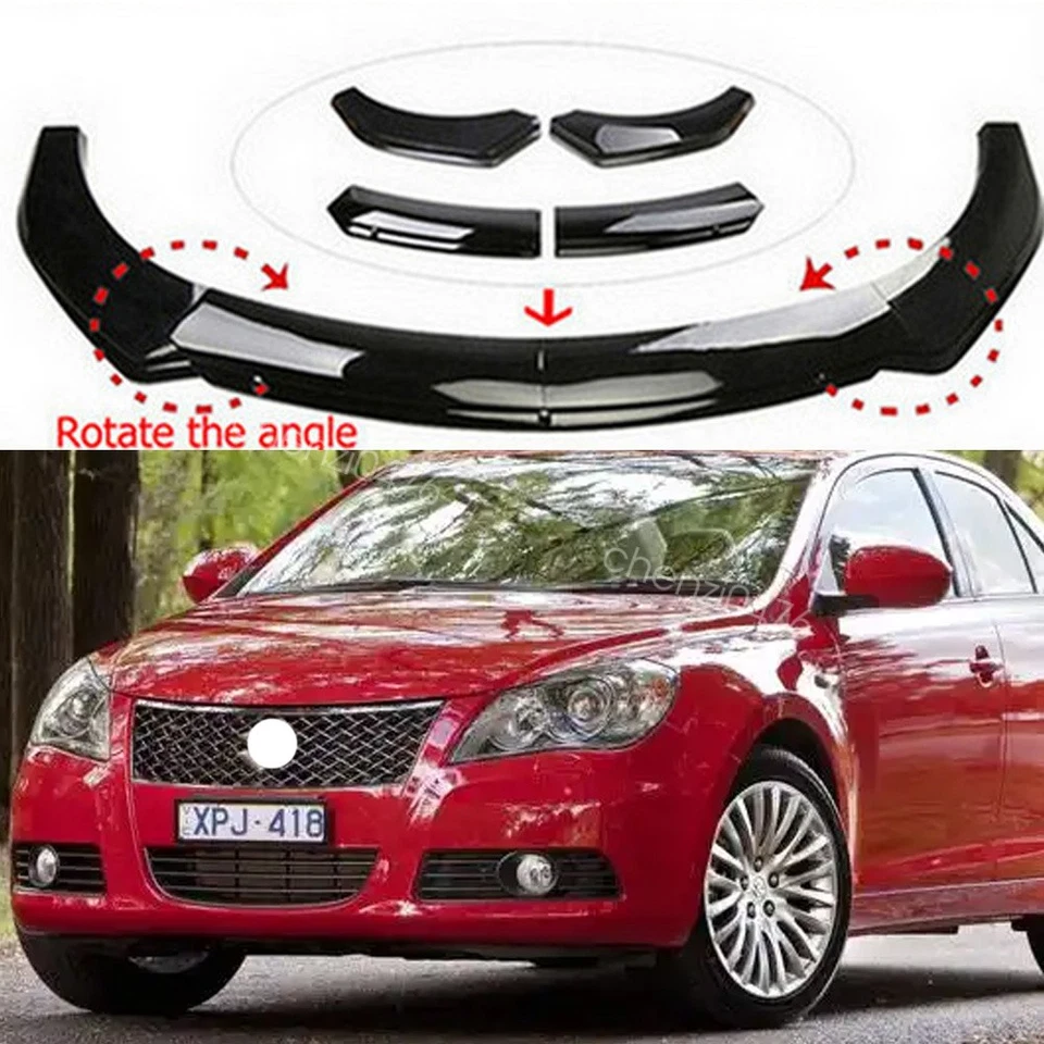 For Suzuki Kizashi 10-16 Front Bumper Lip Spoiler Splitter Body Kit Gloss Black Foto 1 de 4