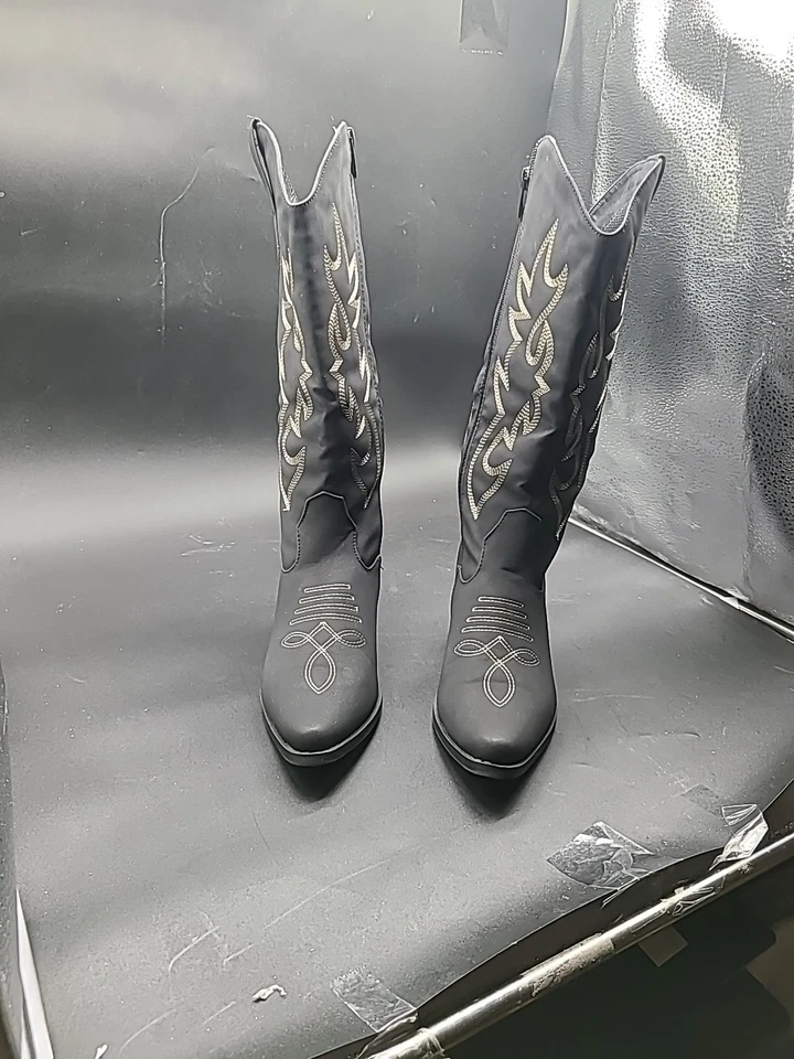 Botas vaqueras negras Forever para mujer talla 5,5 Foto 1 de 4