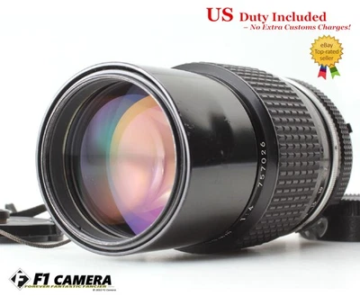 [Exc+5] Nikon Ai Nikkor 200mm f4 Telephoto Manual Focus Lens w/Caps From JAPAN - Image 1 of 4