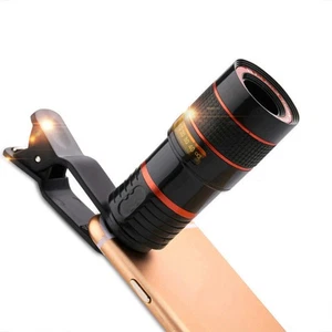 12X Objectif Monoculaire Universel Monoculaire Téléphone Portable Observation Enquête Lentille avec - Photo 1 sur 11