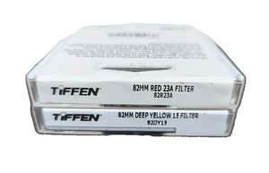 82mm Tiffen #23A Red & 15 Dark Yellow Filter Kit 82DY15 & 82R23A - 2 Filters - Picture 1 of 8