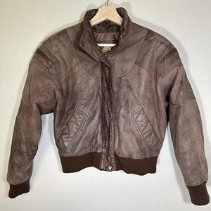 Vintage Adventure Bound Wilsons Leder Bomberjacke Damen XS braun 90er - Bild 1 von 9