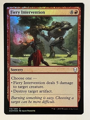 Fiery Intervention Dominaria Foil MTG NM - Image 1 of 2