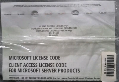 Client Access License (CAL) für Microsoft Windows Server 2008.  10 User - Bild 1 von 4