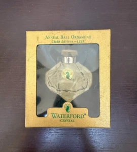 Waterford Crystal 1997 Ornamento Bola Anual 6ta Edición en Caja Original; Como Nuevo - Imagen 1 de 7