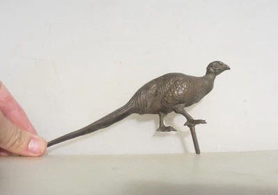 Victorian Brass Furniture Ormolu Hardware Bird Clock? Mount Antique Figurine - Image 1 of 4