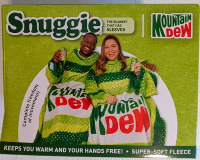 Manta polar Snuggie Mountain Dew con mangas - Talla única 71" x 54" Foto 1 de 2