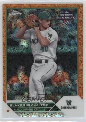 2023 Topps Pro Debut Chrome Orange Mini-Diamond Refractor /25 Blake Burkhalter - Image 1 of 2