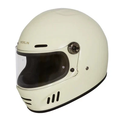 Merlin Revival Vintage Full Face Helmet - Vintage White MHM813 - Image 1 of 3