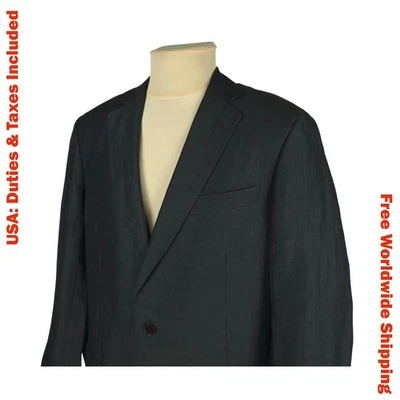Ermenegildo Zegna Mens Gray Silk/Linen Blazer Jacket Size IT 52L / UK 42 (L-XL) - Image 1 of 4