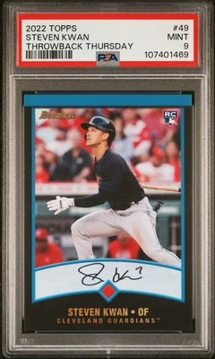 2022 TOPPS THROWBACK THURSDAY #49 STEVEN KWAN THROWBACK THURSDAY PSA9 - Image 1 of 3