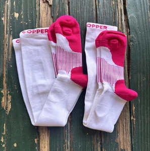 Tommie Copper Women's Performance Support Over the Calf Socks Pink, Sz S 2 Pair - Picture 1 of 5