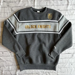 Las Vegas Golden Knights Adult Crewneck Pull Over Sweatshirt Top Gray VGK Casino - Imagen 1 de 10