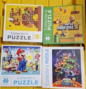 Nintendo Mario Bros Collectors Puzzles Lot Of Four pre- owned (complete) - Picture 1 of 5
