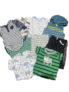 Baby Boy Clothing Bundle 9 Pieces Size 0/3 Month - Picture 1 of 4