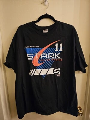 Stark Industries Motor Racing 钢铁侠 2 复古图形 T 恤 LOOTCRATE T 恤 2XL — 第 1/3 张图片