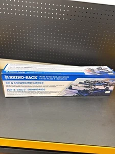 Rhino Rack Ski & Snowboard Carrier Holds 4 Skis or 2 Snowboards Universal Mount - Picture 1 of 13