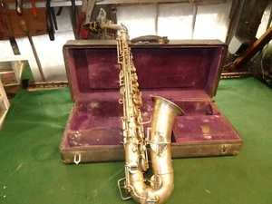 Wurlitzer Saxophon Tiefton Patent Dezember 1914 im Koffer - Bild 1 von 12