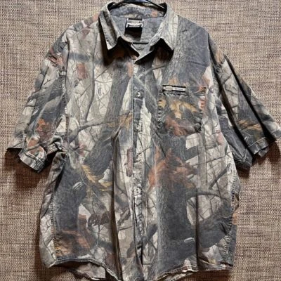 Supreme by Winchester Button Up Camo Shirt Men's XXL 2X Realtree Hardwoods Faded - Image 1 of 4