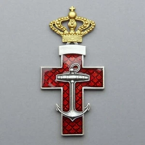 Spagna Croce al Merito Navale. Cruces del Mérito Naval. Medaglia smaltata, ancora, corona - Foto 1 di 7