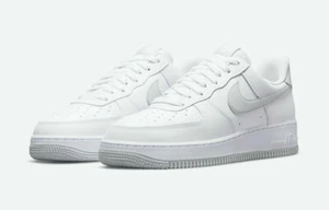  Nike Air Force 1 '07 Men's Size 11.5 White/Pure Platinum-White DC2911-100  - Picture 1 of 6