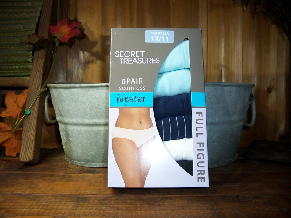 Secret Treasures Underwear 6 Pair Hipster Seamless Full Figure U19 Size 1x/11