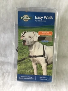 Pet Safe Easy Walk kein Zuggeschirr Medium Schwarz Silber Gold Neu Versand im Karton - Bild 1 von 4