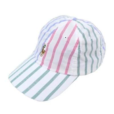 Polo Ralph Lauren в полоску панели бейсбольная кепка - белый с многоцветный - - Изображение 1 из 4