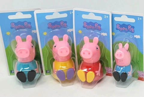 PEPPA PIG FAMILY CHARACTER FIGURES 2.5" TOYS PEPPA GEORGE MUMMY DADDY Cover