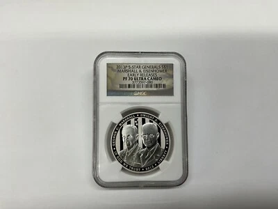 2013 P 5-Star Generals Commemorative Silver Dollar NGC PF 70 Ultra Cameo - Image 1 of 2