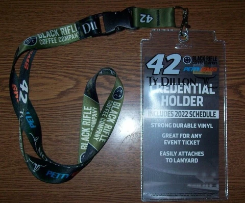TY DILLON #42 BLACK RIFLE COFFEE LANYARD & CREDENTIAL HOLDER BRAND NEW!!! Cover