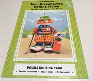 Jean Greenhowes Golfing Clown Red Nose Gang Part Three Knitting Pattern book - Picture 1 of 9
