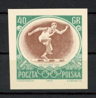 POLSKA OLIMPICS 1956 PRUEBA "WZOR" ¡RARO!! AUSTRALIA MELBOURNE RUNNING m5029 Foto 1 de 2