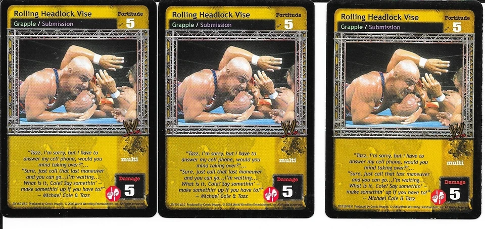 WWE RAW DEAL - 3X Rolling Headlock Vise *FREE SHIPPING* RARE *Playset* Multi - Image 1 of 1