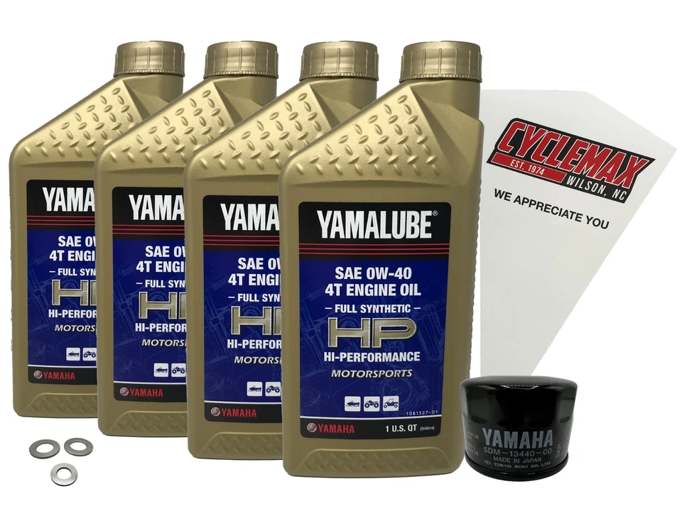 Cyclemax OEM FS 0W40 Oil Change Kit 2008-2014 Yamaha FX Nytro RTX Snowmobile - Image 1 of 4